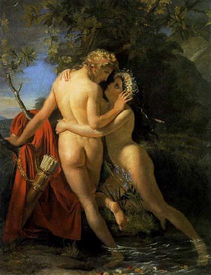 Francois Joseph Navez The Nymph Salmacis and Hermaphroditus oil painting picture